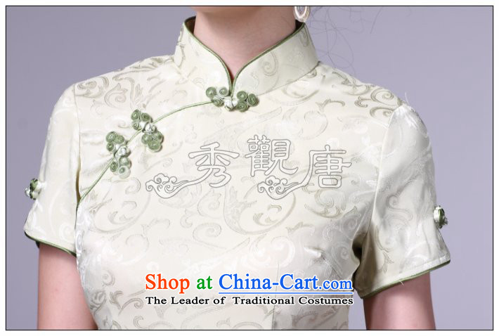 [Sau Kwun Tong] teapickers girl 2015 Classic Tang blouses/improvements to Tang dynasty Chinese president summer/two-color Army Green M pictures G162913, prices, brand platters! The elections are supplied in the national character of distribution, so action, buy now enjoy more preferential! As soon as possible.