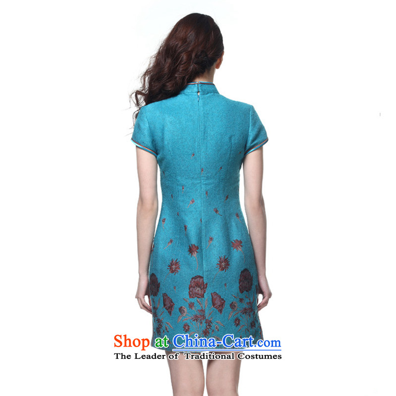 Wooden spring and summer of 2015 really new improved cheongsam dress Sau San dresses elegant Chinese female skirt 22040 11 light blue wooden really a , , , S, shopping on the Internet