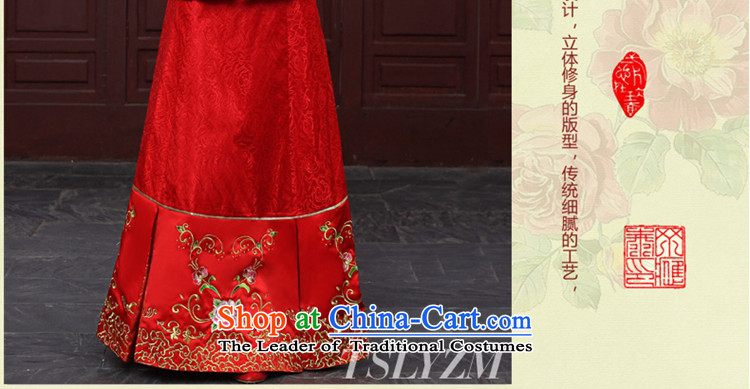 Tslyzm marriages solemnising marriages wedding dress suit Chinese classic wedding dresses embroidery Sau Wo Service costume show kimono dragon use skirt use 2015 autumn and winter red S picture, prices, brand platters! The elections are supplied in the national character of distribution, so action, buy now enjoy more preferential! As soon as possible.