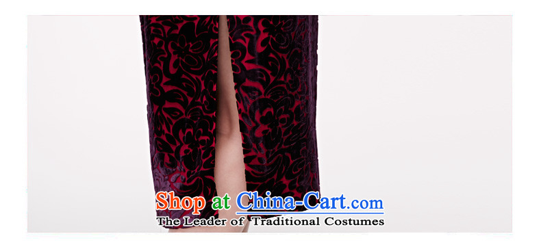 The 2015 Spring wood really new women's Chinese silk cheongsam dress suit in long elegant scouring pads fitted 21835 mother 16 Deep Violet XXXXL picture, prices, brand platters! The elections are supplied in the national character of distribution, so action, buy now enjoy more preferential! As soon as possible.