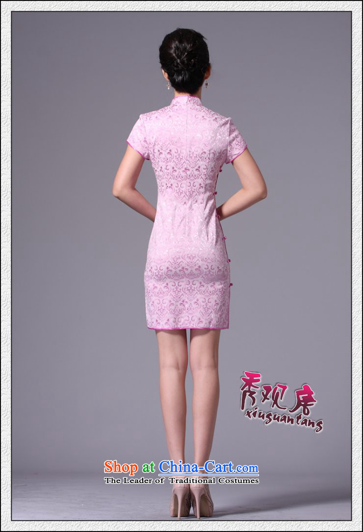 [Sau Kwun Tong] China 2015 classic retro qipao impression temperament cotton jacquard Sau San improved China wind daily cheongsam dress G33269 pink L picture, prices, brand platters! The elections are supplied in the national character of distribution, so action, buy now enjoy more preferential! As soon as possible.
