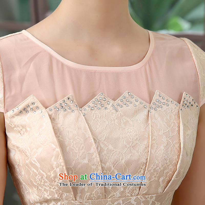 [Sau Kwun Tong] powder of the spring and summer of 2015, staff with high-end elegant qipao skirt improvements Sau San short daily QD4130 qipao Ms. Pink , L, Sau Kwun Tong shopping on the Internet has been pressed.