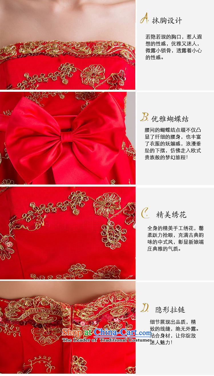 No new bride embroidered 2015 front stub qipao gown red long after the bride wedding services marriages service bows straps) S Suzhou shipment picture, prices, brand platters! The elections are supplied in the national character of distribution, so action, buy now enjoy more preferential! As soon as possible.