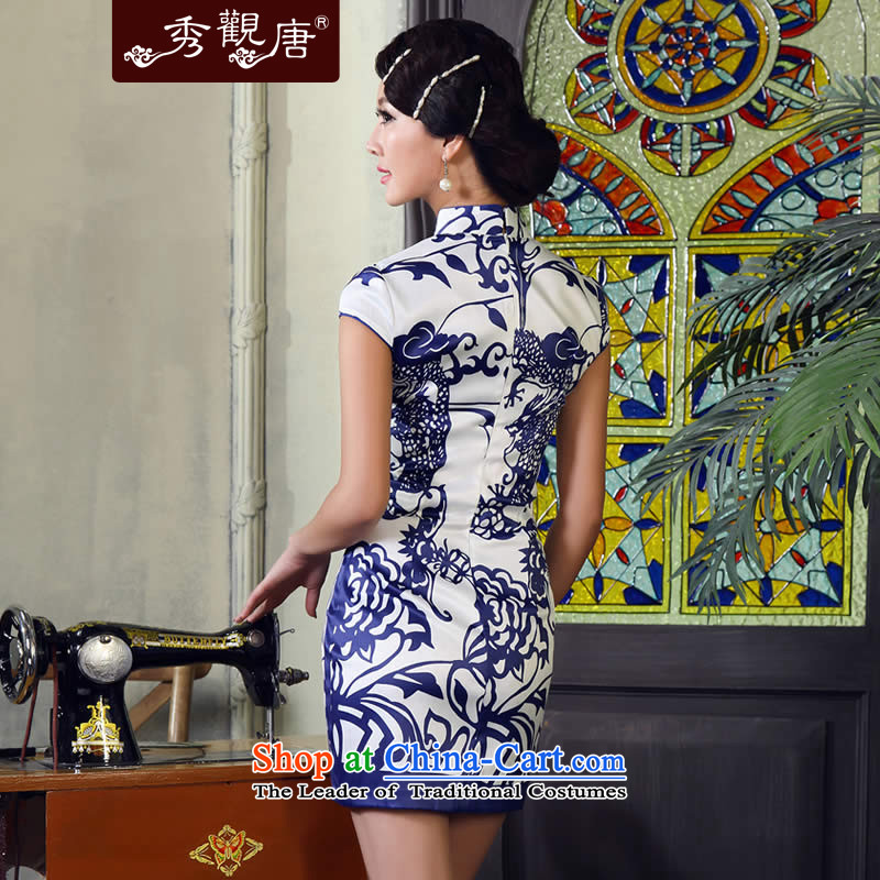 [Sau Kwun Tong] porcelain arts 2014 Summer retro qipao daily sexy beauty China wind cheongsam dress G611512 picture color M-soo Kwun Tong shopping on the Internet has been pressed.