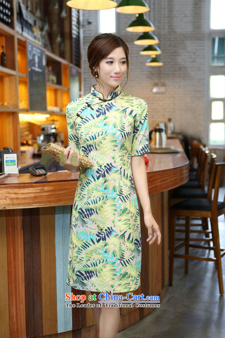 In Wisconsin, 2015 Jie spring and summer China wind-cotton linen leaves take a mock-neck and knee in manual long qipao CQM648 shade Mock-neck XXL picture, prices, brand platters! The elections are supplied in the national character of distribution, so action, buy now enjoy more preferential! As soon as possible.