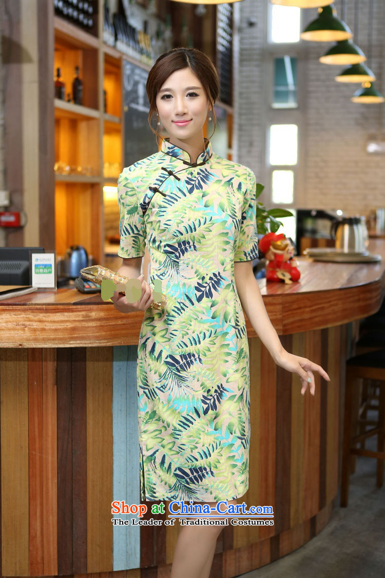 In Wisconsin, 2015 Jie spring and summer China wind-cotton linen leaves take a mock-neck and knee in manual long qipao CQM648 shade Mock-neck XXL picture, prices, brand platters! The elections are supplied in the national character of distribution, so action, buy now enjoy more preferential! As soon as possible.