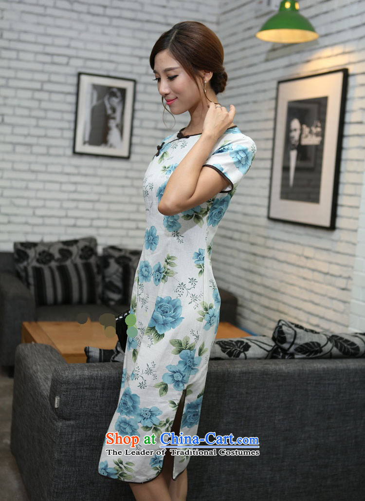 In Wisconsin, 2015 Jie spring and summer new women's national wind round-neck collar is manually Sau San long improved linen dresses qipao CUZ897 figure M picture, prices, brand platters! The elections are supplied in the national character of distribution, so action, buy now enjoy more preferential! As soon as possible.