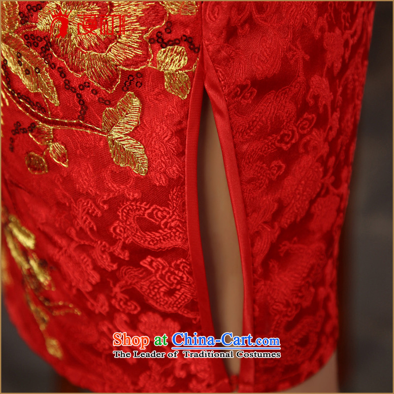 In the early 2015 new man marriages qipao qipao short of improved stylish red bows services cheongsam RED M early man , , , shopping on the Internet