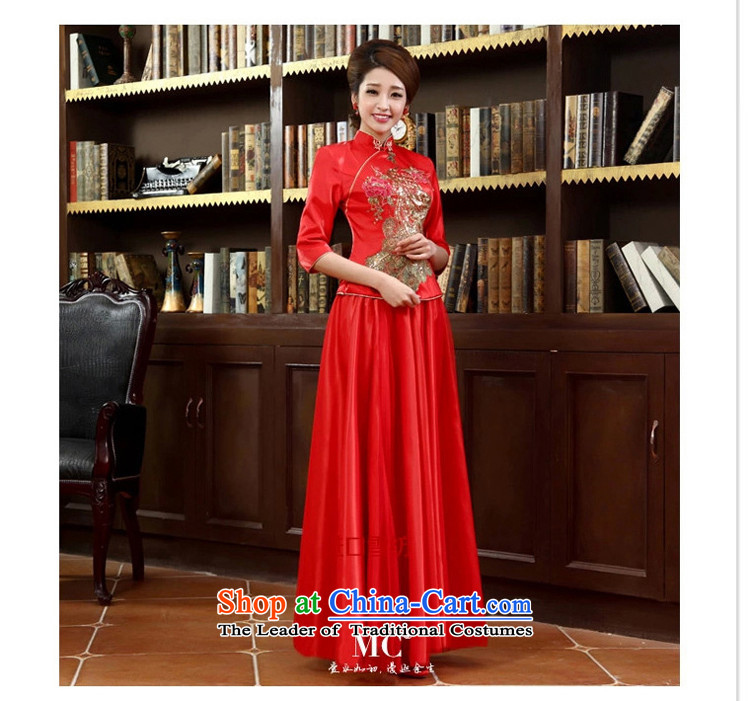 In the early 2015 new definition of Qipao Stylish retro toasting champagne red qipao improved services marriages long kit qipao winter) L pictures, price cheongsam, brand platters! The elections are supplied in the national character of distribution, so action, buy now enjoy more preferential! As soon as possible.