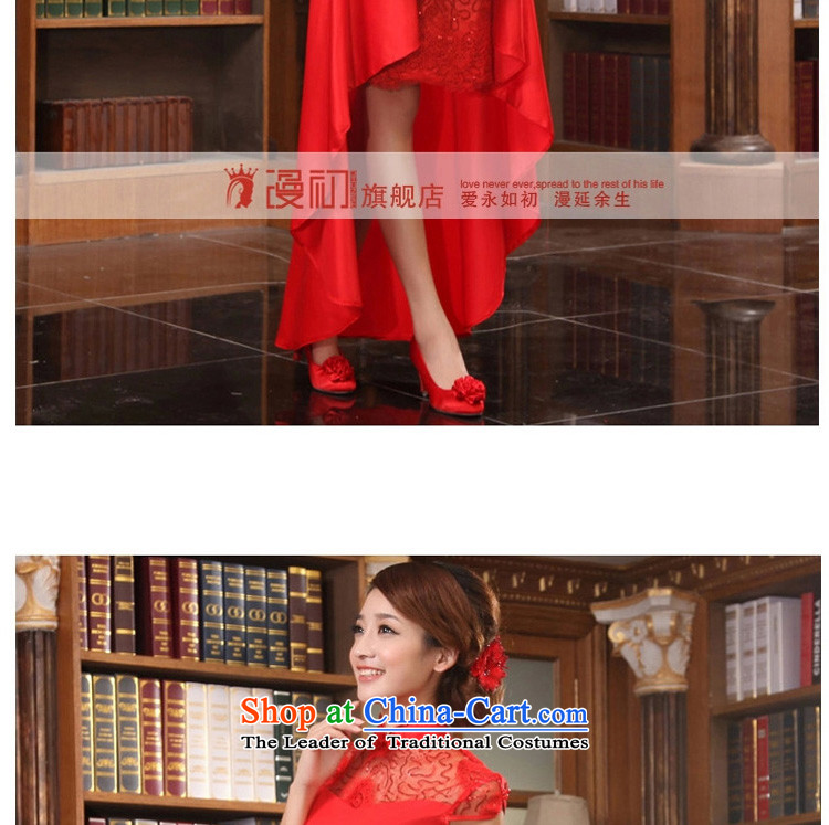 In the early 2015 new man improved stylish wedding dresses bridal dresses front stub long after long red qipao stylish pictures, prices, L brand platters! The elections are supplied in the national character of distribution, so action, buy now enjoy more preferential! As soon as possible.