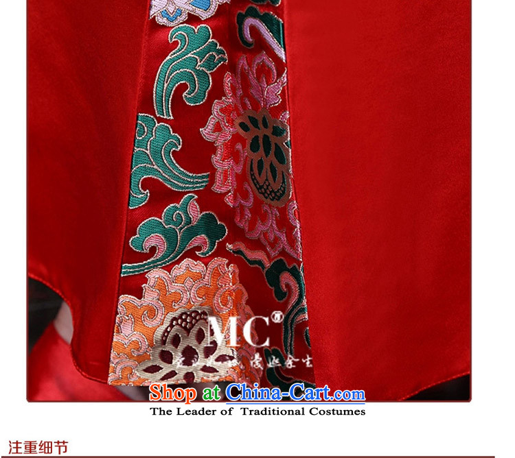 In the early 2015 new man bride qipao bows Stylish retro-long red qipao bridesmaid service marriage made pictures, red price, brand platters! The elections are supplied in the national character of distribution, so action, buy now enjoy more preferential! As soon as possible.