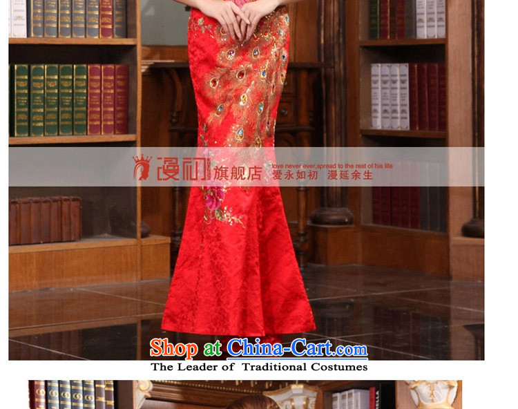 In the early 2015 new man Stylish retro married bride improved cheongsam qipao chinese red color long cheongsam red XL Photo, prices, brand platters! The elections are supplied in the national character of distribution, so action, buy now enjoy more preferential! As soon as possible.