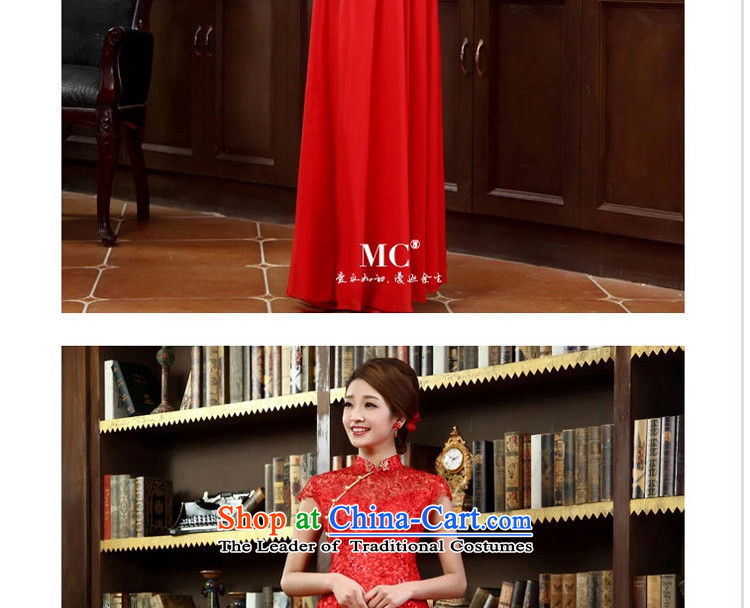 In the early 2015 new man improved stylish long skirt qipao marriages red bows services cheongsam red L picture, prices, brand platters! The elections are supplied in the national character of distribution, so action, buy now enjoy more preferential! As soon as possible.
