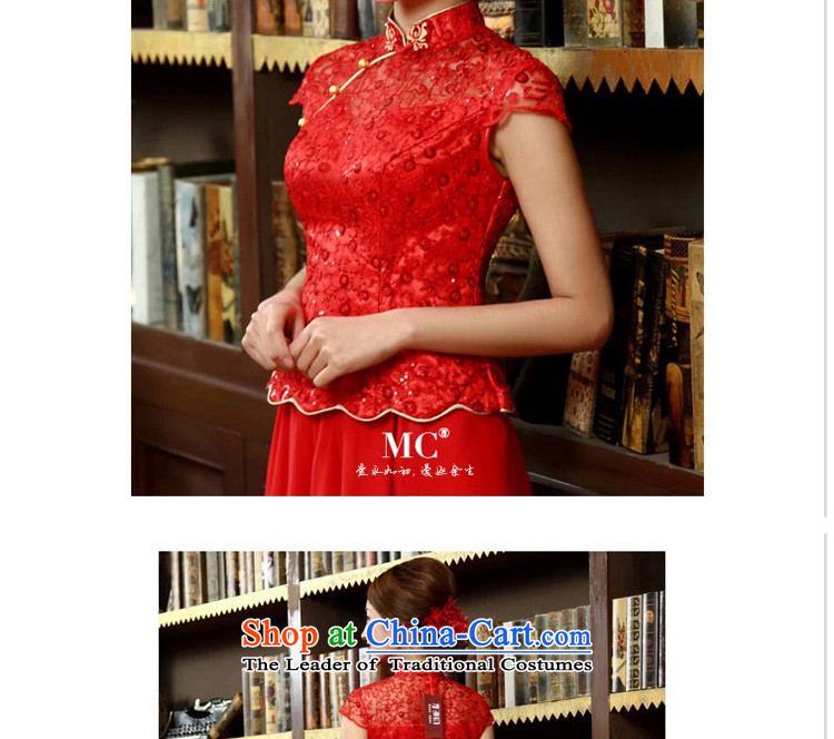 In the early 2015 new man improved stylish long skirt qipao marriages red bows services cheongsam red L picture, prices, brand platters! The elections are supplied in the national character of distribution, so action, buy now enjoy more preferential! As soon as possible.