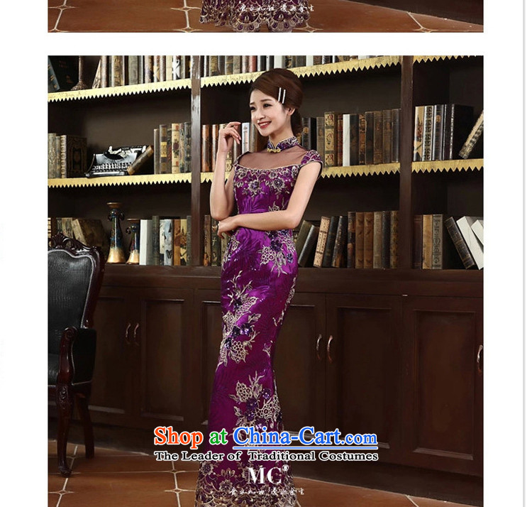 In the early 2015 new man stylish improved qipao marriages bows of Qipao qipao gown purple M crowsfoot picture, prices, brand platters! The elections are supplied in the national character of distribution, so action, buy now enjoy more preferential! As soon as possible.