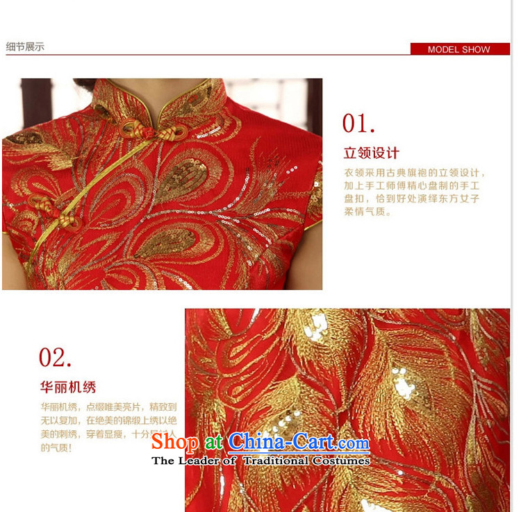 In the early 2015 new definition of Qipao Chinese red short of improved qipao marriages bows services qipao skirt red S picture, prices, brand platters! The elections are supplied in the national character of distribution, so action, buy now enjoy more preferential! As soon as possible.