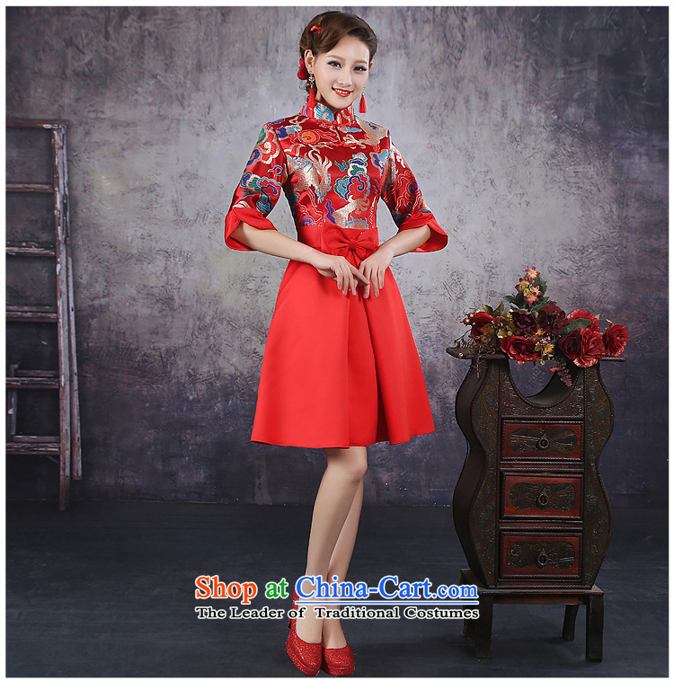 Embroidered brides is new Wedding 2015 Korean Top Loin of short, pregnant women married to red dress evening drink cheongsam red L Suzhou shipment picture, prices, brand platters! The elections are supplied in the national character of distribution, so action, buy now enjoy more preferential! As soon as possible.