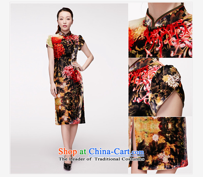 Wood in spring and summer of 2015 really new Chinese Dress scouring pads poster elegance. Long cheongsam dress temperament NO.21847 visitor 12 Dark Yellow L picture, prices, brand platters! The elections are supplied in the national character of distribution, so action, buy now enjoy more preferential! As soon as possible.