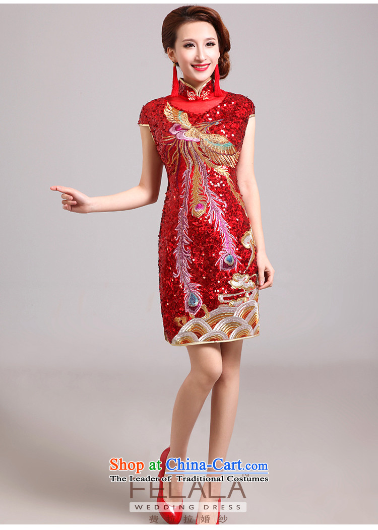 Ferrara 2015 new bride retro lights are short of Qipao Chinese dragon embroidery to drink marriage services RED M picture, prices, brand platters! The elections are supplied in the national character of distribution, so action, buy now enjoy more preferential! As soon as possible.