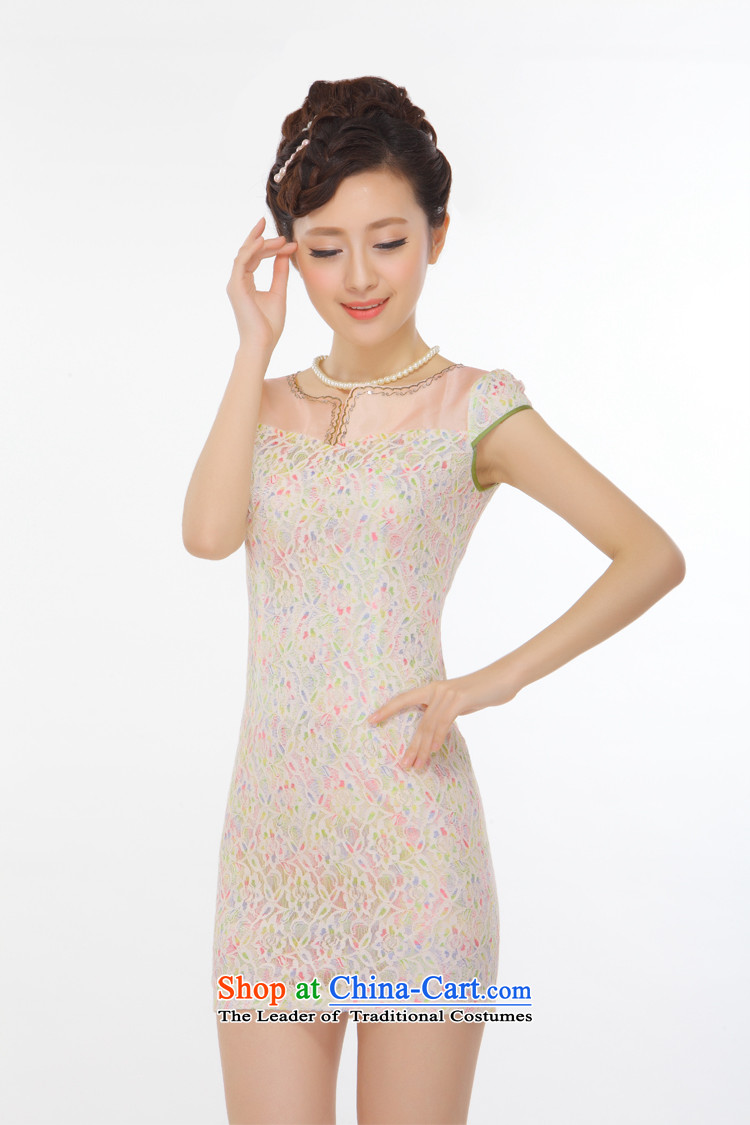 The former Yugoslavia Li know a new summer 2015 stylish improved fresh romantic lace short skirt retro elegant qipao gown QC9812 picture color S picture, prices, brand platters! The elections are supplied in the national character of distribution, so action, buy now enjoy more preferential! As soon as possible.