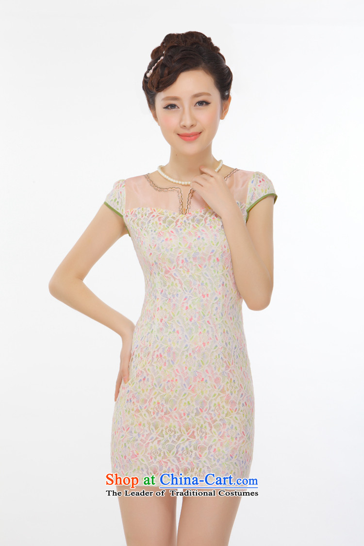 The former Yugoslavia Li know a new summer 2015 stylish improved fresh romantic lace short skirt retro elegant qipao gown QC9812 picture color S picture, prices, brand platters! The elections are supplied in the national character of distribution, so action, buy now enjoy more preferential! As soon as possible.