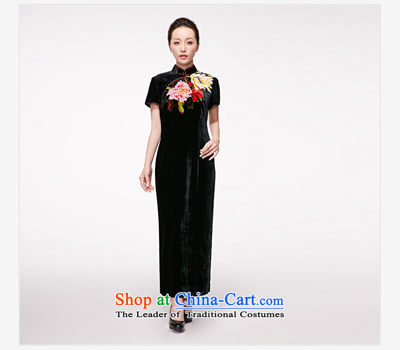 Wooden spring and summer of 2015 really new elegant qipao gown original silk is pressed to short-sleeved piping package mail 498 from 1 January to 01 black XXL picture, prices, brand platters! The elections are supplied in the national character of distribution, so action, buy now enjoy more preferential! As soon as possible.