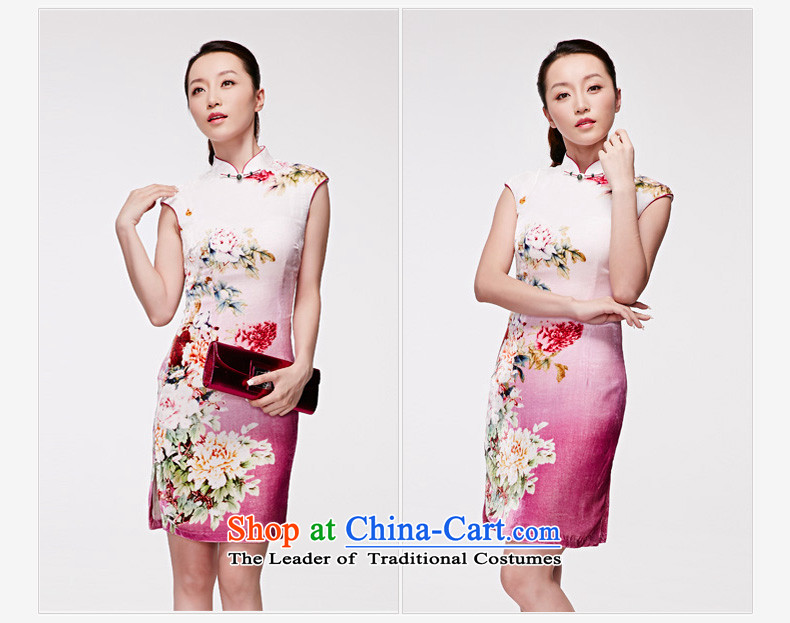 The MOZEN2015 wood really spring and summer new Chinese silk cheongsam dress velvet cheongsam dress package mail R21850 17 light purple L picture, prices, brand platters! The elections are supplied in the national character of distribution, so action, buy now enjoy more preferential! As soon as possible.
