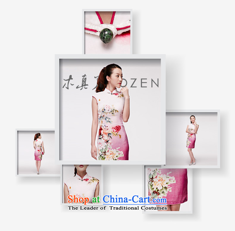 The MOZEN2015 wood really spring and summer new Chinese silk cheongsam dress velvet cheongsam dress package mail R21850 17 light purple L picture, prices, brand platters! The elections are supplied in the national character of distribution, so action, buy now enjoy more preferential! As soon as possible.