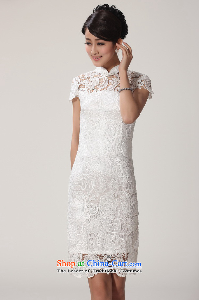 In the 2014Jie spring and summer female new elegant classic full lace manually detained collar dresses qipao M2365 female 1 White XL Photo, prices, brand platters! The elections are supplied in the national character of distribution, so action, buy now enjoy more preferential! As soon as possible.