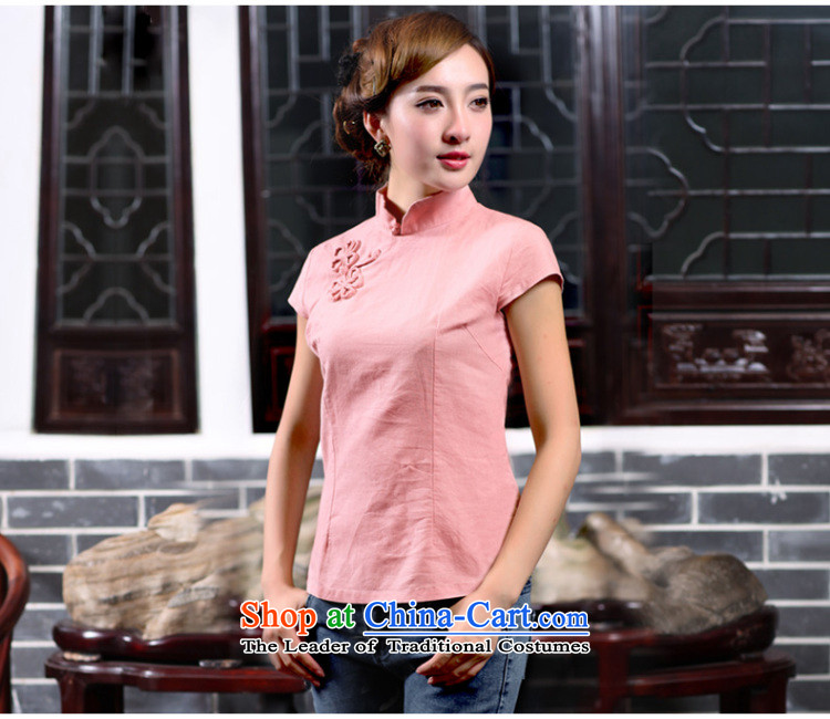 The Butterfly Lovers 2015 Summer new improved qipao linen clothes short-sleeved shirt Tang Dynasty Female 40160 apricot XXL picture, prices, brand platters! The elections are supplied in the national character of distribution, so action, buy now enjoy more preferential! As soon as possible.