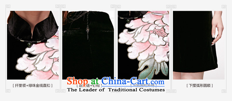 Wooden spring and summer of 2015 really new Chinese silk dress black velvet curtains of improved cheongsam dress temperament female skirt 16 purple L Photo E.Relationship, prices, brand platters! The elections are supplied in the national character of distribution, so action, buy now enjoy more preferential! As soon as possible.