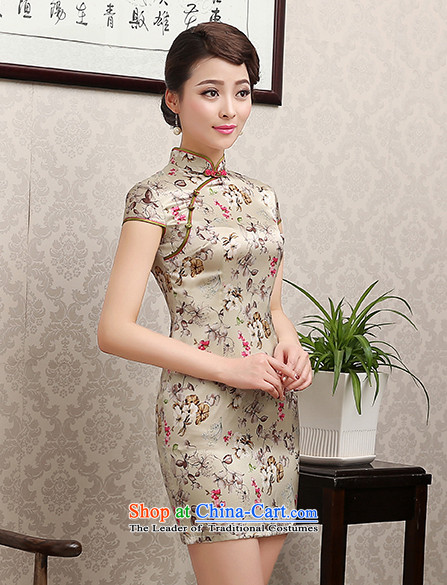 [Sau Kwun Tong] chopper star 2014 Summer saika silk cheongsam dress herbs extract retro cheongsam dress suit XL pictures, QD4138 price, brand platters! The elections are supplied in the national character of distribution, so action, buy now enjoy more preferential! As soon as possible.