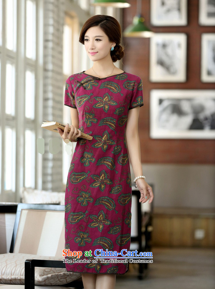 In Wisconsin, 2015 Jie spring and summer China wind improved female cotton linen round-neck collar short-sleeved manually in the linen detained long cheongsam dress QP048 female flowers Yao round-neck collar M picture, prices, brand platters! The elections are supplied in the national character of distribution, so action, buy now enjoy more preferential! As soon as possible.