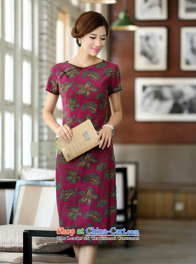 In Wisconsin, 2015 Jie spring and summer China wind improved female cotton linen round-neck collar short-sleeved manually in the linen detained long cheongsam dress QP048 female flowers Yao round-neck collar M picture, prices, brand platters! The elections are supplied in the national character of distribution, so action, buy now enjoy more preferential! As soon as possible.