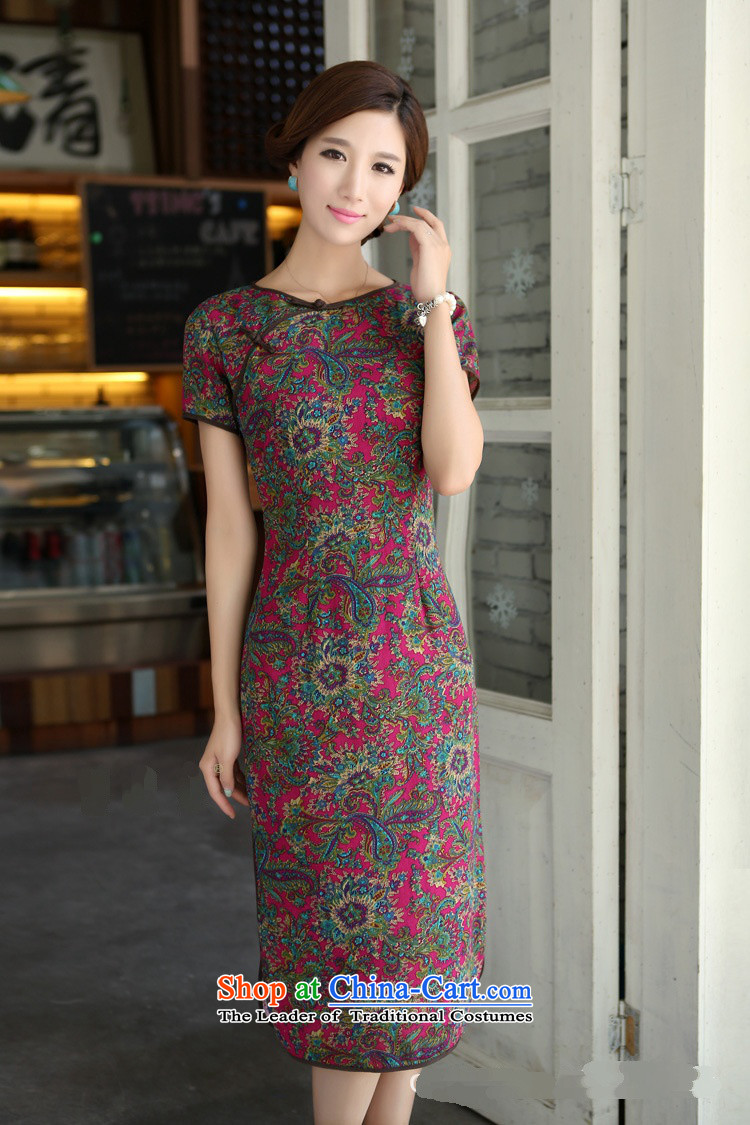 In Wisconsin, 2015 Jie spring and summer China wind improved female cotton linen round-neck collar short-sleeved manually in the linen detained long cheongsam dress female QP490 endeavors round-neck collar S picture, prices, brand platters! The elections are supplied in the national character of distribution, so action, buy now enjoy more preferential! As soon as possible.