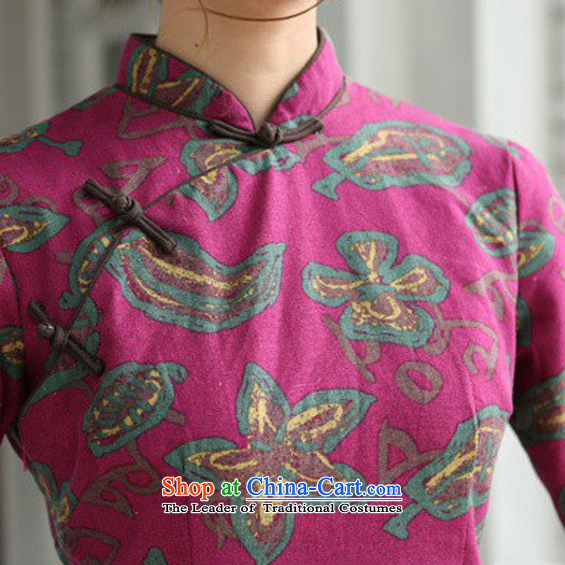 In Wisconsin, 2015 Jie spring and summer New China wind-cotton linen, leaders and knee in manual long cheongsam dress CQP357 YAO HUA JIE of the collar, Wisconsin, , , , shopping on the Internet