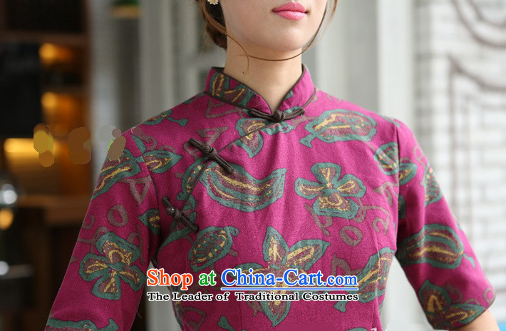 In Wisconsin, 2015 Jie spring and summer New China wind-cotton linen, leaders and knee in manual long cheongsam dress CQP357 yao hua Mock-neck S picture, prices, brand platters! The elections are supplied in the national character of distribution, so action, buy now enjoy more preferential! As soon as possible.