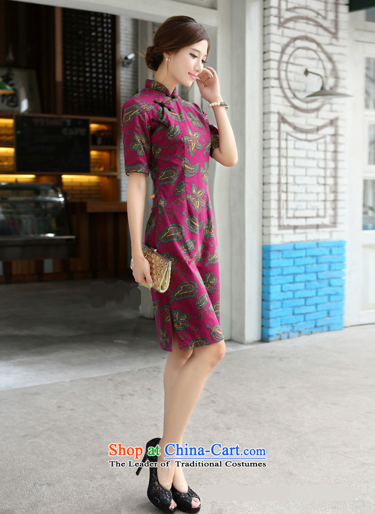 Darth their 2015 Spring/Summer female China wind-cotton linen, leaders and knee in manual long cheongsam dress CQP357 yao hua Mock-neck L picture, prices, brand platters! The elections are supplied in the national character of distribution, so action, buy now enjoy more preferential! As soon as possible.