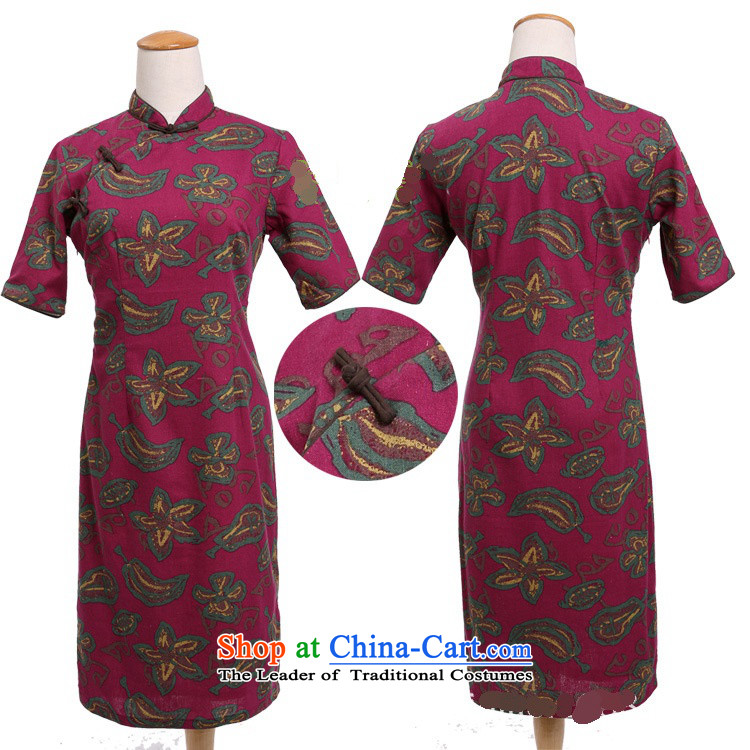 Darth their 2015 Spring/Summer female China wind-cotton linen, leaders and knee in manual long cheongsam dress CQP357 yao hua Mock-neck L picture, prices, brand platters! The elections are supplied in the national character of distribution, so action, buy now enjoy more preferential! As soon as possible.