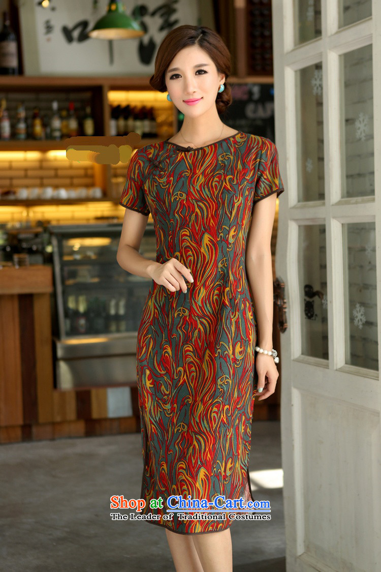 Darth their 2015 Spring/Summer female national long neck tie in Sau San manually long improved linen dresses qipao CJY397 figure XXL picture, prices, brand platters! The elections are supplied in the national character of distribution, so action, buy now enjoy more preferential! As soon as possible.