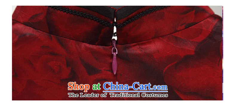 The women's true : 2015 Summer New Silk Cheongsam dress silk dress MOM pack dress 11593 04 deep red M picture, prices, brand platters! The elections are supplied in the national character of distribution, so action, buy now enjoy more preferential! As soon as possible.