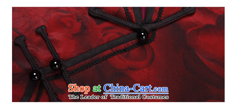 The women's true : 2015 Summer New Silk Cheongsam dress silk dress MOM pack dress 11593 04 deep red M picture, prices, brand platters! The elections are supplied in the national character of distribution, so action, buy now enjoy more preferential! As soon as possible.
