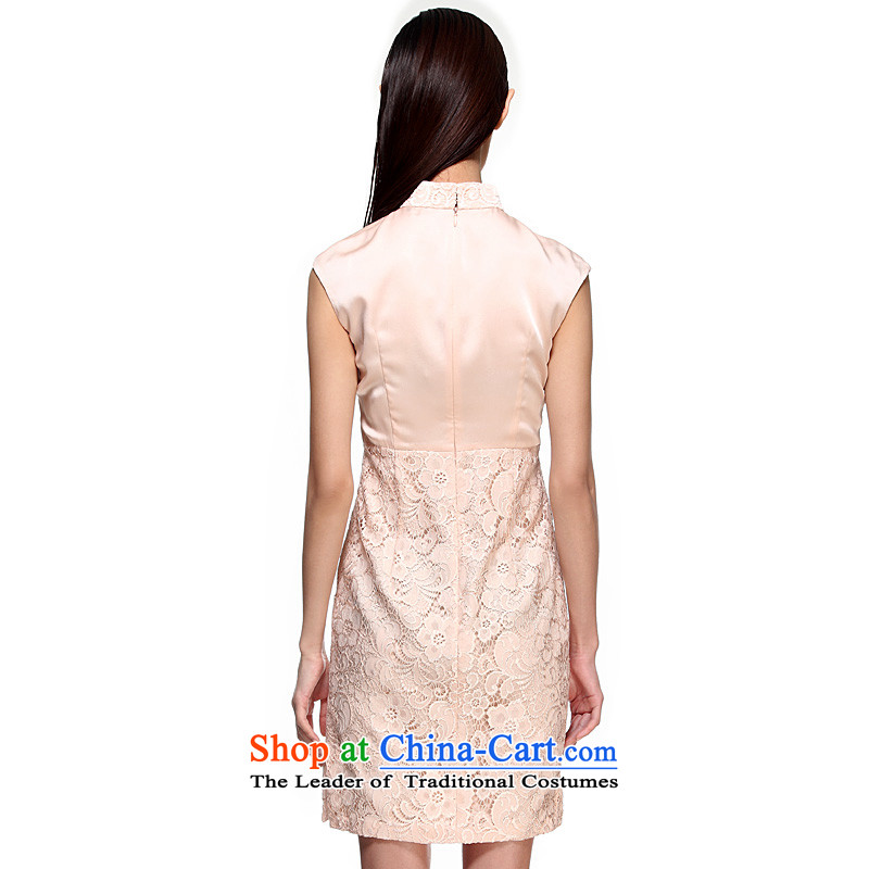 Wooden spring and summer of 2015 really new lace female dresses stitching engraving improved cheongsam dress 21952 03 Milky White XL, Wood , , , a really shopping on the Internet