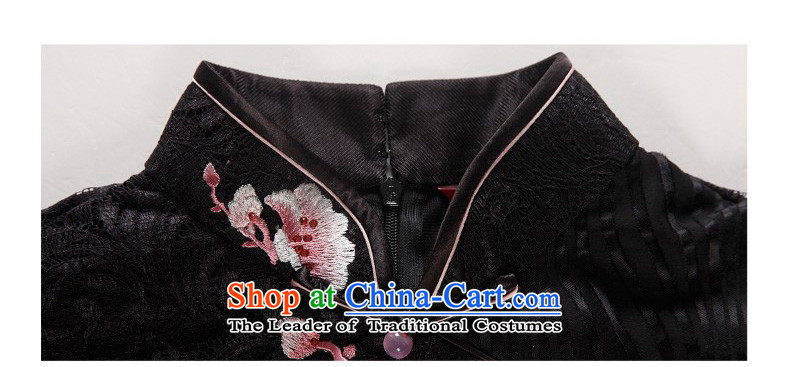 The MOZEN2015 wood really spring and summer new short-sleeved elegant embroidery dresses cheongsam dress package mail 32380 01 black L picture, prices, brand platters! The elections are supplied in the national character of distribution, so action, buy now enjoy more preferential! As soon as possible.