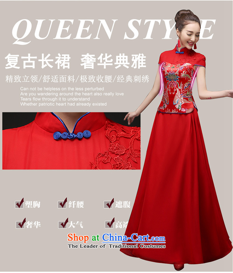Embroidered brides is 2015 Summer new cheongsam Chinese short-sleeved longfeng marriage use red dress bride toasting champagne improved services tailor-made short-sleeve does not allow for pictures, prices, brand platters! The elections are supplied in the national character of distribution, so action, buy now enjoy more preferential! As soon as possible.