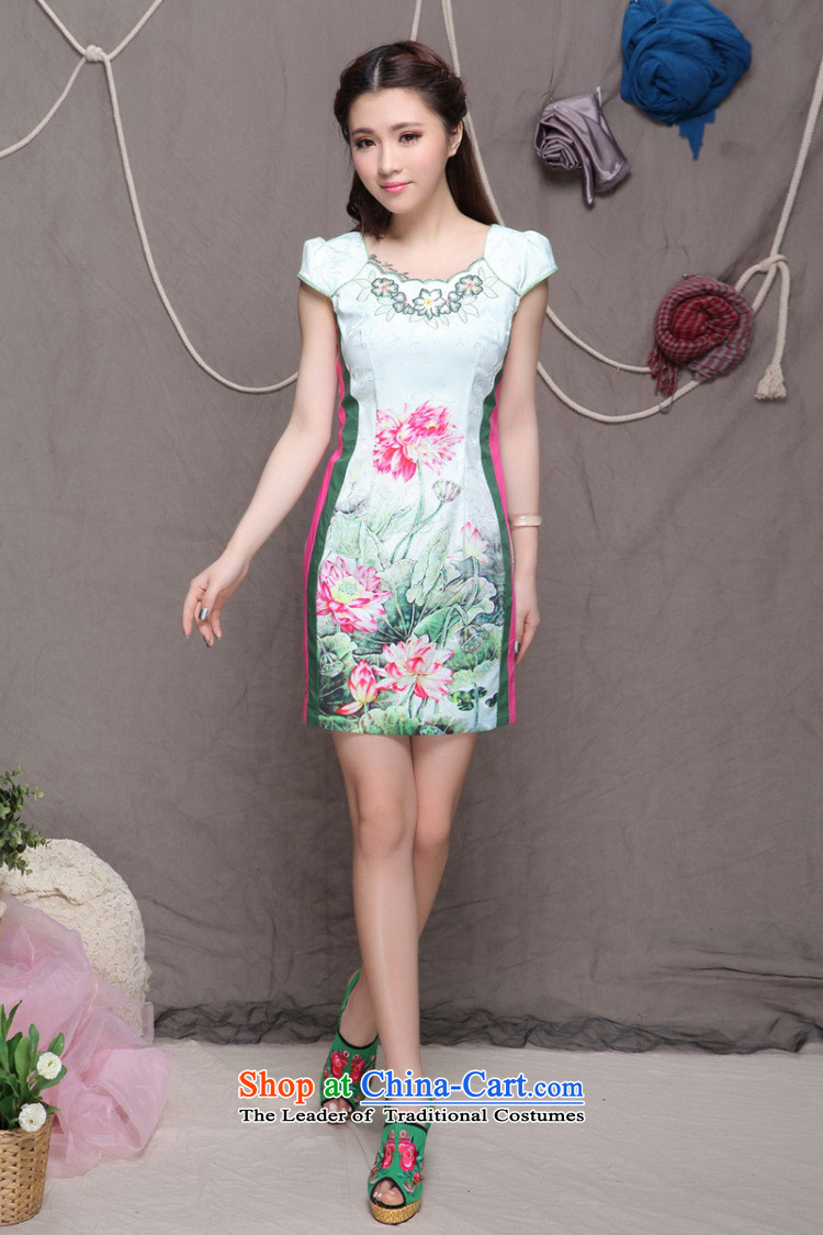 The end of the light (QM) China wind stylish ethnic improved cheongsam dress temperament dresses ZMY9909 map color L picture, prices, brand platters! The elections are supplied in the national character of distribution, so action, buy now enjoy more preferential! As soon as possible.