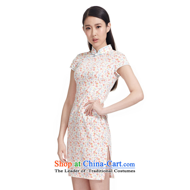 The MOZEN2015 wood really new summer of Chinese cotton small saika short of Qipao Female 01102 19-pack Light Pink XL, wooden really a , , , shopping on the Internet