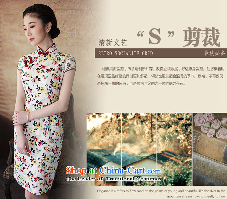 【 Yat lady- Summer Tsing du qipao improved stylish new summer short-sleeved cotton linen flax retro qipao skirt Red 2XL Photo, prices, brand platters! The elections are supplied in the national character of distribution, so action, buy now enjoy more preferential! As soon as possible.