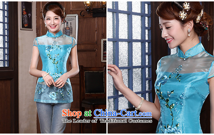 Morning new qipao Land summer short of improvement and Stylish retro CHINESE CHEONGSAM short-sleeved T-shirt Euro 3068 two-color yarn root yellow XXXL picture, prices, brand platters! The elections are supplied in the national character of distribution, so action, buy now enjoy more preferential! As soon as possible.
