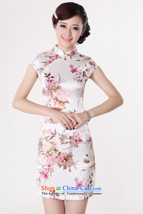 In the new Jie) Improved collar retro stamp short-sleeved Tang dynasty cheongsam dress LJ5134 female white XL Photo, prices, brand platters! The elections are supplied in the national character of distribution, so action, buy now enjoy more preferential! As soon as possible.
